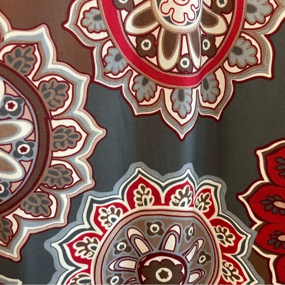 OURS‎ Sleeveless Tank Scoop Neck Maxi Dress Floral Black Gray Red Size XL - Picture 3 of 7